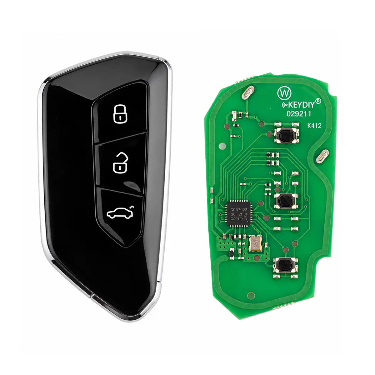 KEYDIY KD ZB25-3 - Universal Smart Remote PCB - 3 Buttons VW Type
